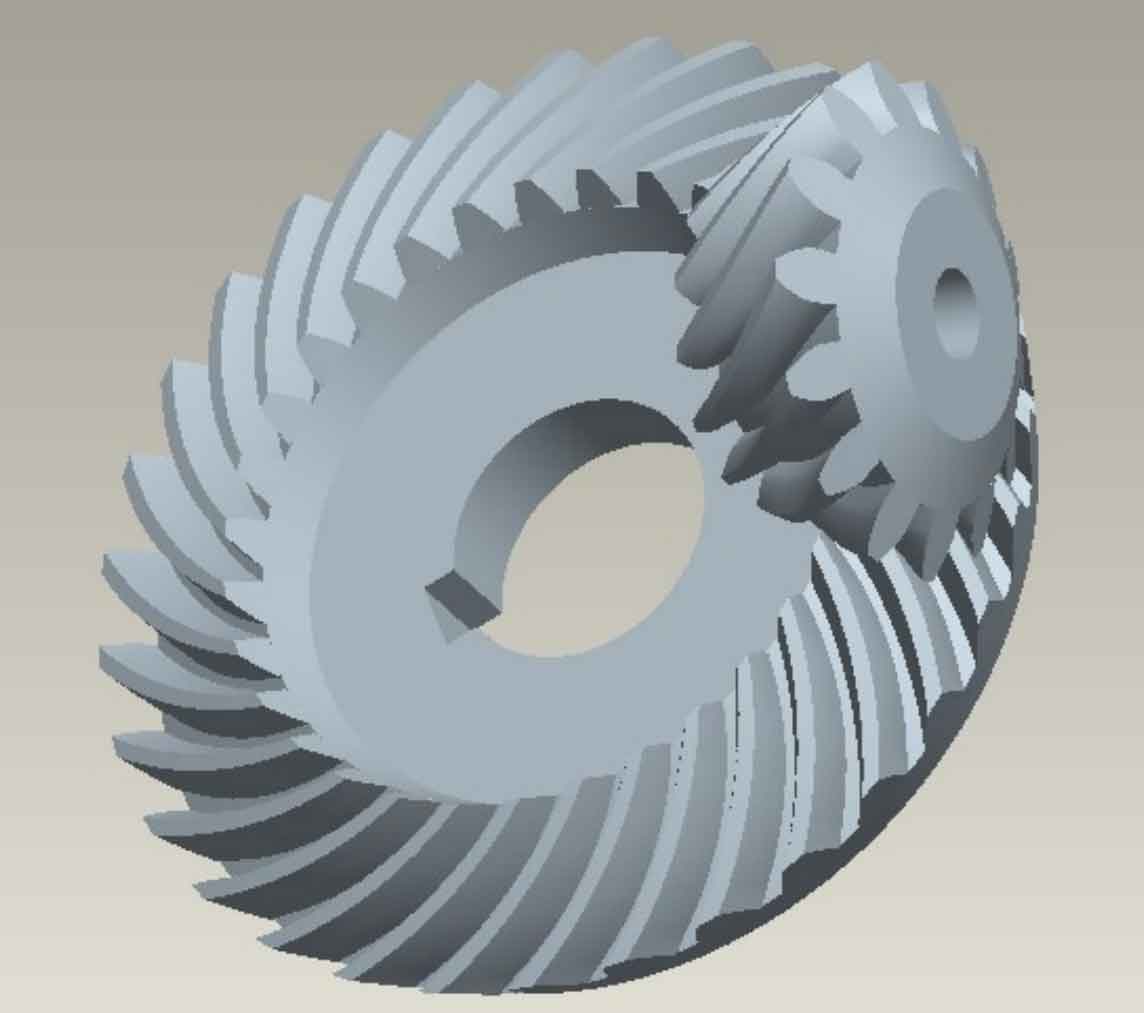 3D modeling of noncircular bevel gears.