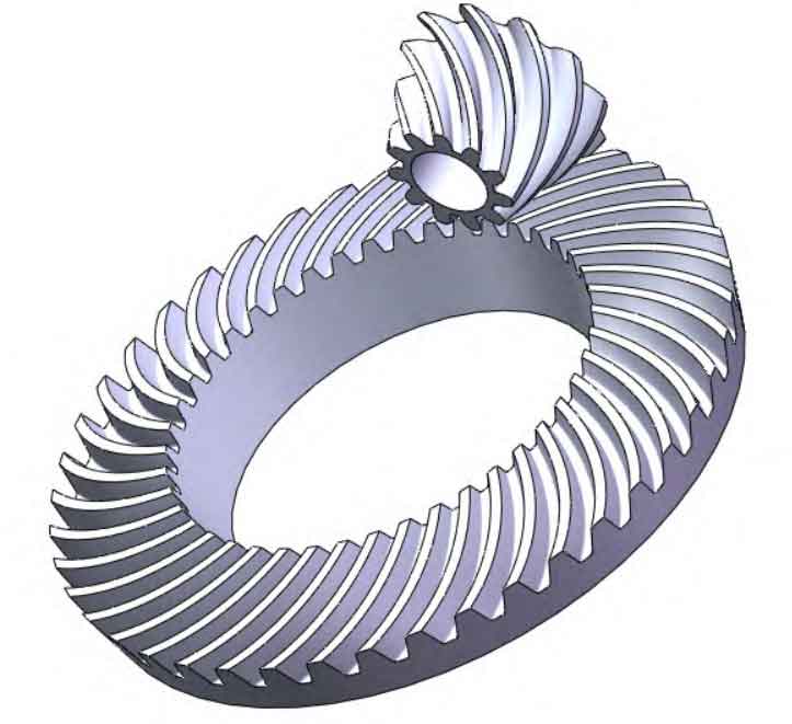 3D modeling of noncircular bevel gears.